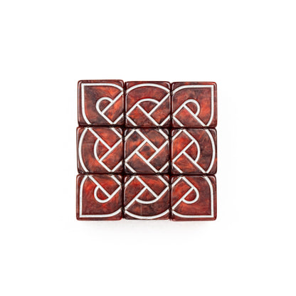 9 Crossed Knot Dice (Red or Sand)